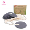 Organic bamboo charcoal infused reusable makeup remover pad